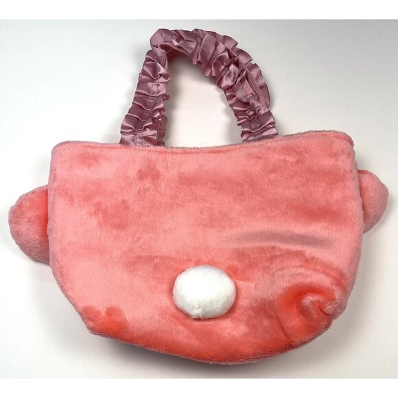 Sanrio Hello Kitty MY MELODY Pink Plush 12"x8" TOTE BAG Purse Handbag Rabbit EUC - Picture 2 of 3
